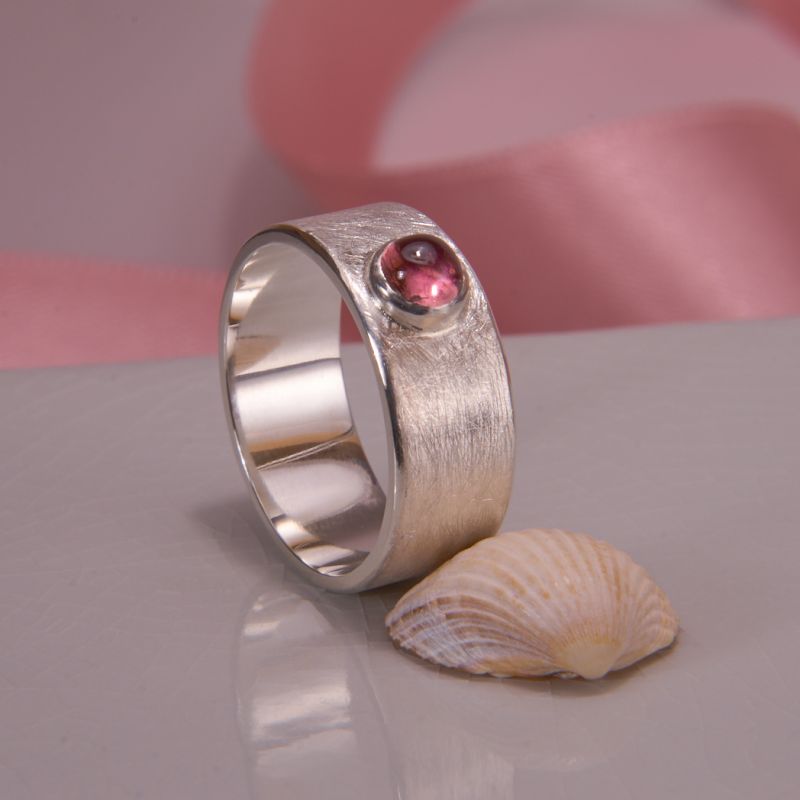 Silber Ring mit Turmalin rosa